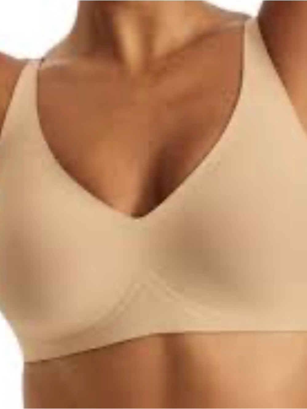 Knix Revolution V Neck Bra XXL NWT Beige Sand Color Nude Seamless Bralette